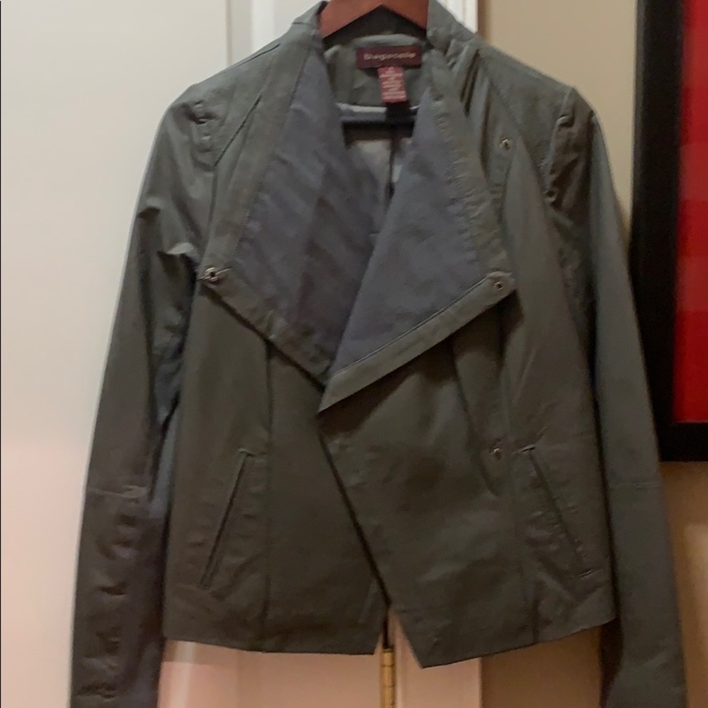 Bagatelle Grey leather jacket, small